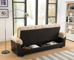 London Beige Fabric Sofa Bed