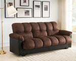 London Dark Brown Fabric Sofa Bed