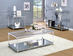 Ludvig Chrome Glass/Metal Sofa Table