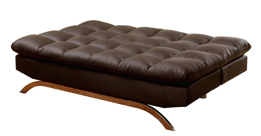 Lugo Dark Brown Soft PU Leather Sofa Bed