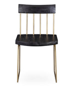 Madrid 2 Matte Black Pine Wood/Metal Side Chairs