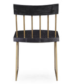 Madrid 2 Matte Black Pine Wood/Metal Side Chairs