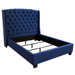 Majestic Royal Navy Velvet Tufted King Bed (Oversized)