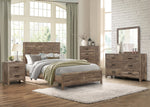 Mandan Weathered Pine Wood Full Bed