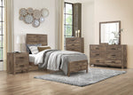 Mandan Weathered Pine Wood Twin Bed