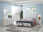 Marion Coastal White Wood 2-Drawer Nightstand