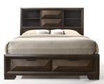 Merveille Espresso Wood Queen Bed with Storage