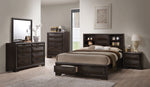 Merveille Espresso Wood Queen Bed with Storage