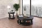 Mika Antique Gray Wood End Table