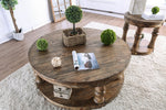 Mika Antique Oak Wood Coffee Table