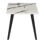 Mirjam Versilla Faux Marble/Black Wood End Table