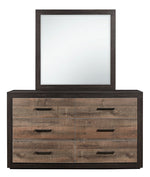 Miter Rustic Mahogany & Dark Ebony Wood Dresser Mirror