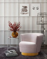 Noah Blush Velvet Swivel Accent Chair