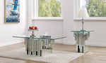 Noralie Mirrored Coffee Table with Rectangular Glass Top