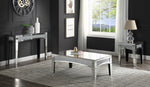 Nowles Mirrored Sofa Table with Faux Stones