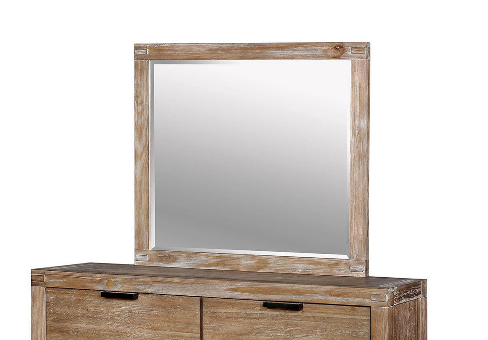 Wynton Weathered Light Oak Wood Frame Mirror