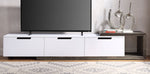 Orion White High Gloss/Rustic Oak Wood 3-Drawer TV Stand