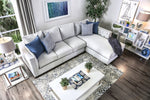 Ornella Light Gray Fabric RAF Sectional Sofa