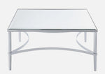 Petunia Chrome Iron/Mirror Square Coffee Table