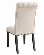 Phelps 2 Beige Fabric/Smokey Black Wood Side Chairs