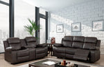 Pondera Brown Manual Recliner Loveseat