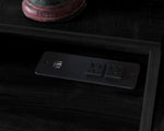 Renee Black Wood Desk with USB Outlet