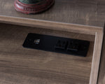 Renee Hazelnut Wood Desk with USB Outlet