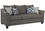 Salizar 3 Grey Linen-Like Fabric Sofa Set