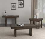 Seong Wheat Brown Wood Storage End Table