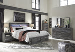 Baystorm Gray Wood King Storage Bed