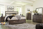 Brueban Gray Wood 7-Drawer Dresser