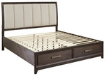 Brueban Gray Wood Queen Storage Bed