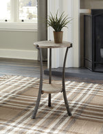 Enderton Whitewash Wood/Pewter Metal Accent Table