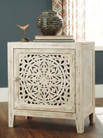 Fossil Ridge White Wood Accent Cabinet