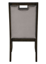 Hyndell 2 Gray/Dark Brown Wood Side Chairs