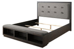 Hyndell Dark Brown King Storage Bed