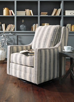 Kambria Ivory Swivel Glider Accent Chair