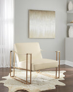 Kleemore Cream Leather Accent Chair