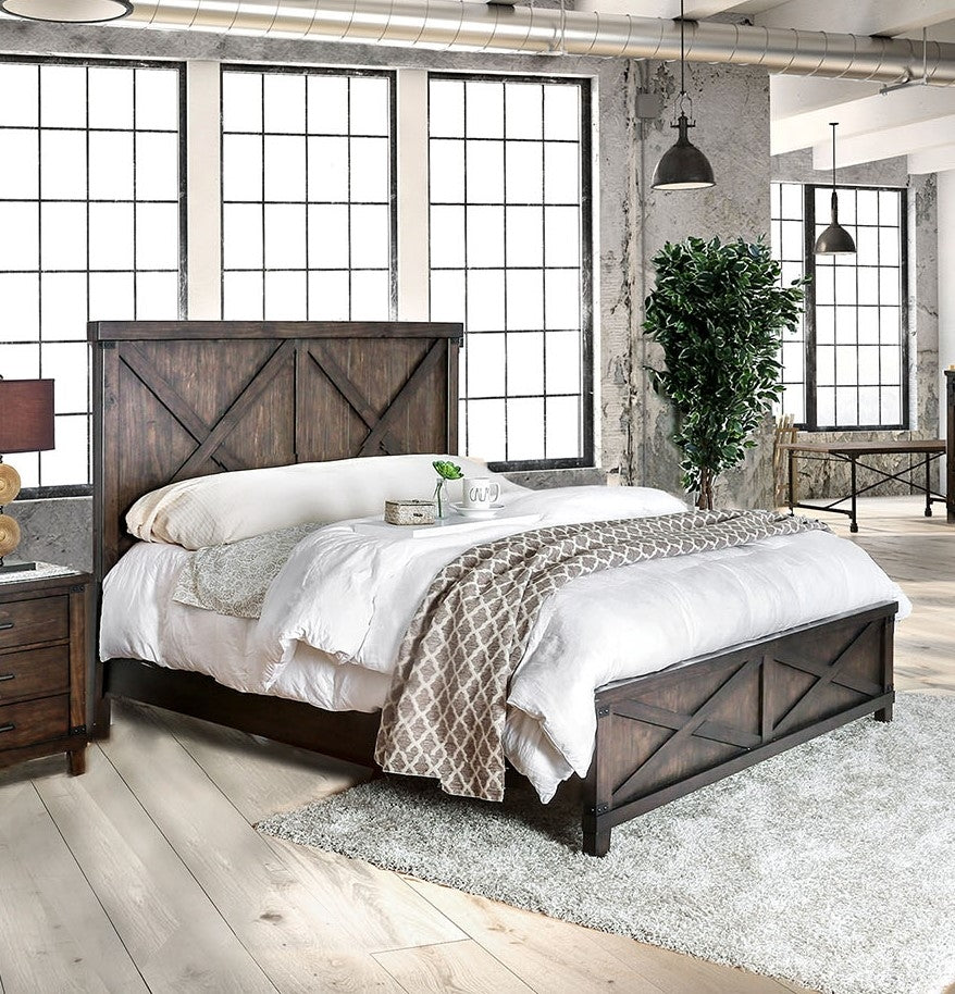 Bianca Dark Walnut Cal King Bed (Oversized)