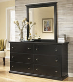 Maribel Black Wood 6-Drawer Dresser