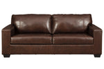 Morelos Chocolate Leather 2-Seat Sofa