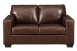 Morelos Chocolate Leather Loveseat