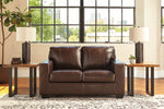 Morelos Chocolate Leather Loveseat