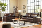 Morelos Chocolate Leather Loveseat