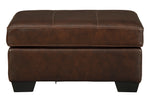 Morelos Chocolate Leather Ottoman