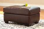 Morelos Chocolate Leather Ottoman