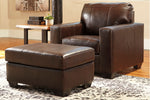 Morelos Chocolate Leather Ottoman