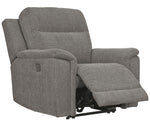 Mouttrie Smoke Fabric Power Recliner