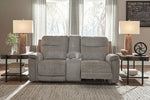 Mouttrie Smoke Power Recliner Loveseat