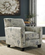 Nesso Gray/Cream Fabric Accent Chair